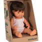 Miniland 38cm Baby Doll Brunette Caucasian Boy