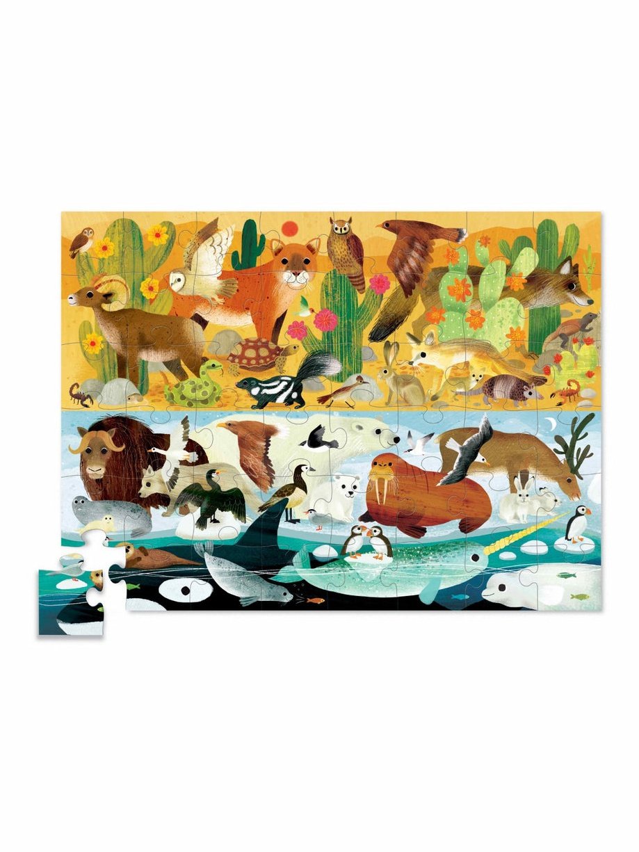 Crocodile Creek 48pc Opposites Puzzle Hot and Cold