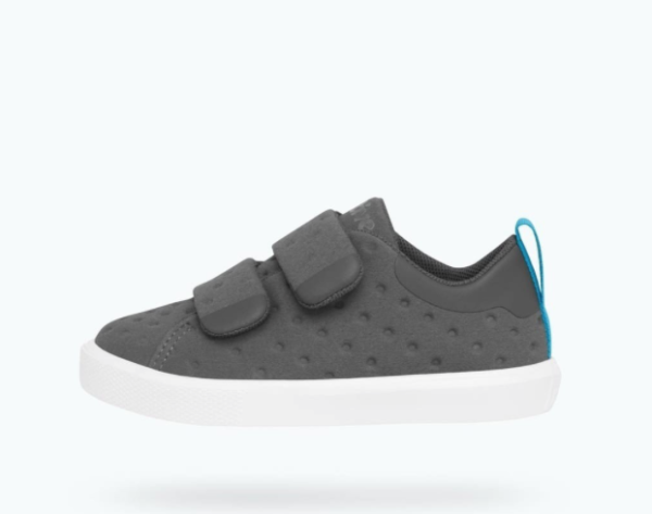 Native Shoes Monaco Velcro Child Dublin Grey Shell White