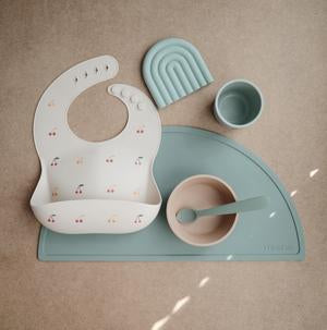 Mushie Silicone Place Mat Cambridge Blue