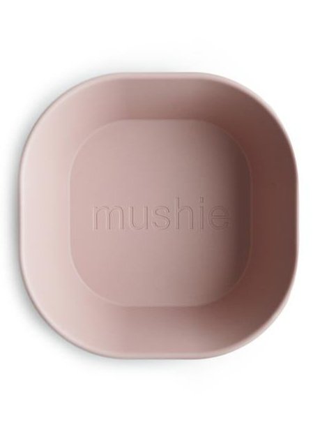 Mushie Dinner Bowl Square Blush