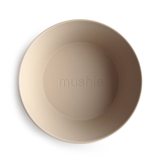 Mushie Round Dinner Bowl Set Vanilla