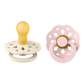BIBS Dummies Size 2 Twin Pack Boheme Ivory/Blossom