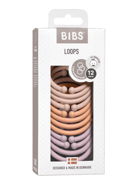 BIBS Dummies Loops 12 pcs Blush/Peach/Dusky Lilac