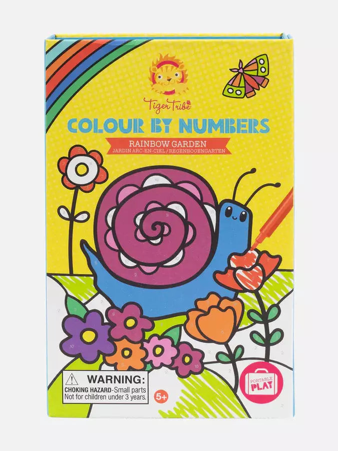 Tiger Tribe Colour by Numbers Rainbow Garden