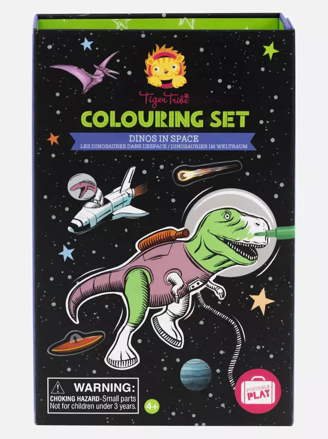Tiger Tribe Colouring Set Dinos in Space