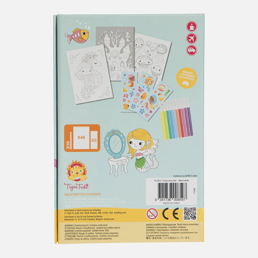 Tiger Tribe Colouring Set Mermaids