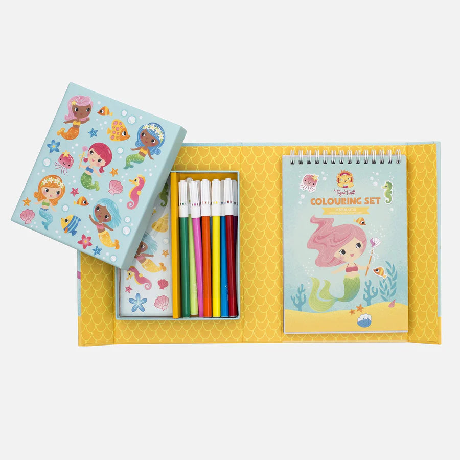 Tiger Tribe Colouring Set Mermaids