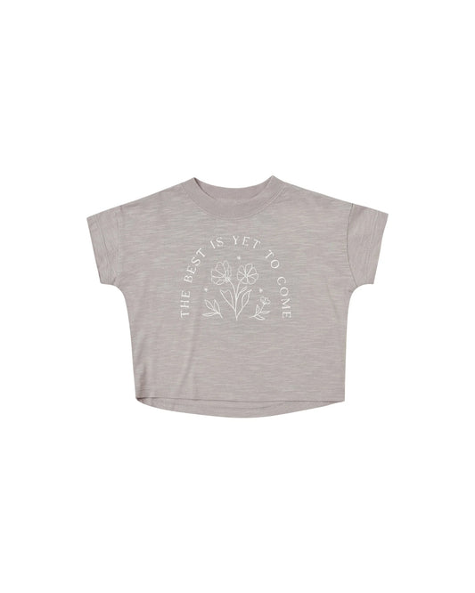Rylee + Cru Boxy Tee The Best Is Yet To Come Cloud