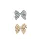 Huxbaby Stripe 2 Pack Hair Bow Teal + Biscuit