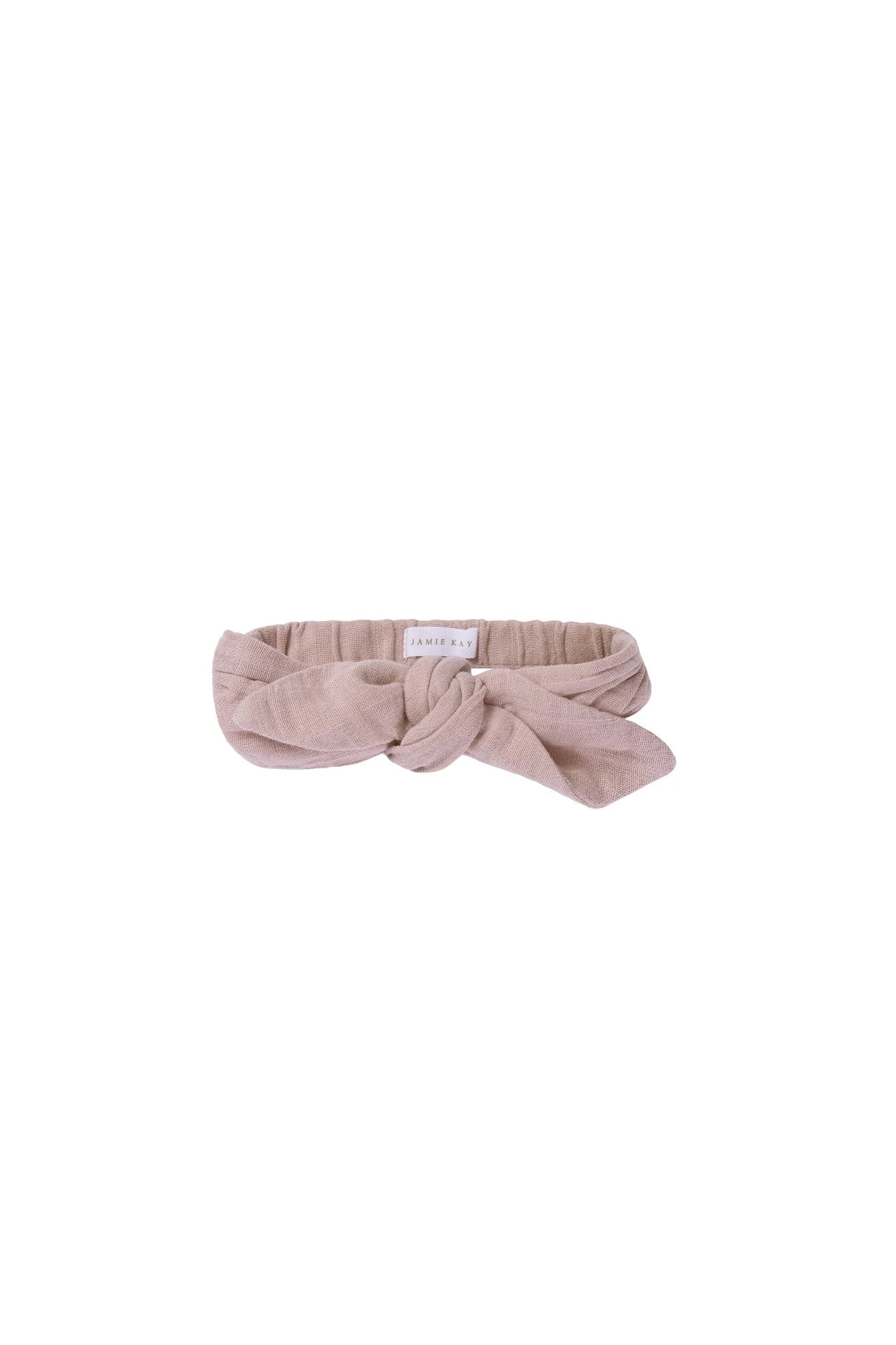 Jamie Kay Organic Cotton Muslin Headband Mauve Shadow