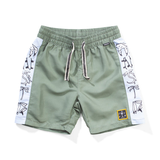 Munster Kids Horror Board Short Olivine