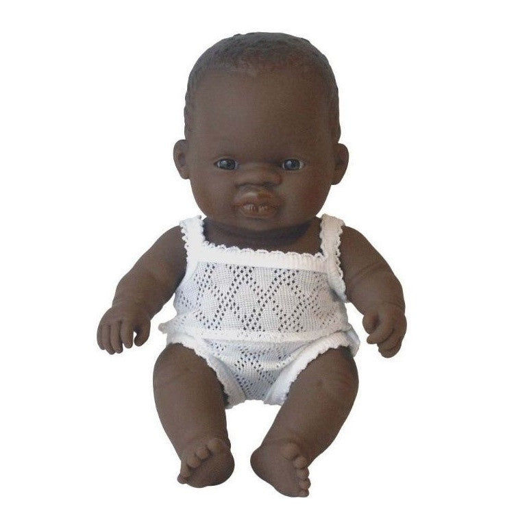 Miniland 21cm Baby Doll African Boy