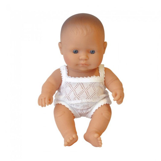 Miniland 21cm Baby Doll Caucasian Girl