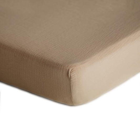 Mushie Cot Sheet Natural