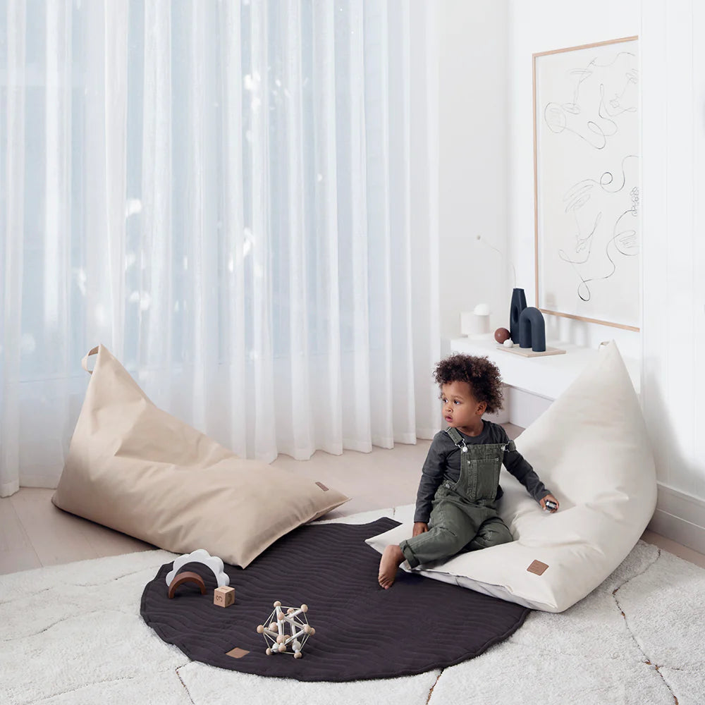 The Muse Edition Vegan Leather Children's Bean Bag Oat