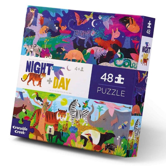 Crocodile Creek 48pc Opposites Puzzle Night and Day