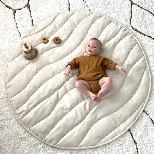 The Muse Edition Vegan Leather Baby Play Mat Oat