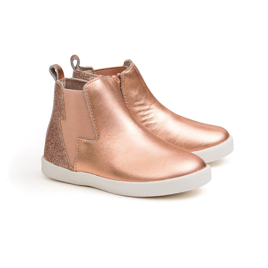 Pretty Brave  Electric Leather Boot  Rose Gold