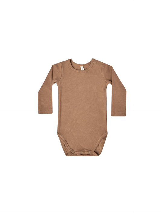 Quincy Mae Ribbed Bodysuit Clay