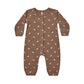 Quincy Mae Waffle Long Sleeve Jumpsuit Cocoa Floral