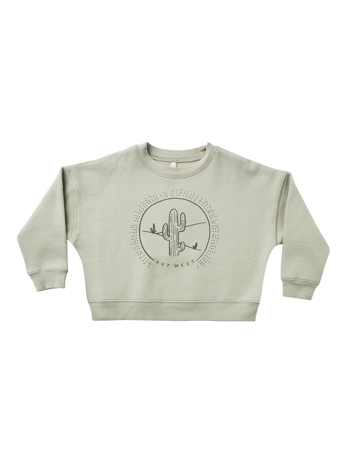 Rylee & Cru Boxy Fleece Pullover Cactus