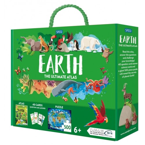 Sassi The Ultimate Atlas and Puzzle Set Earth 500 pcs