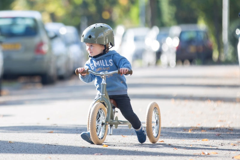 Trybike 2 in 1 Balance Bike Green Steel