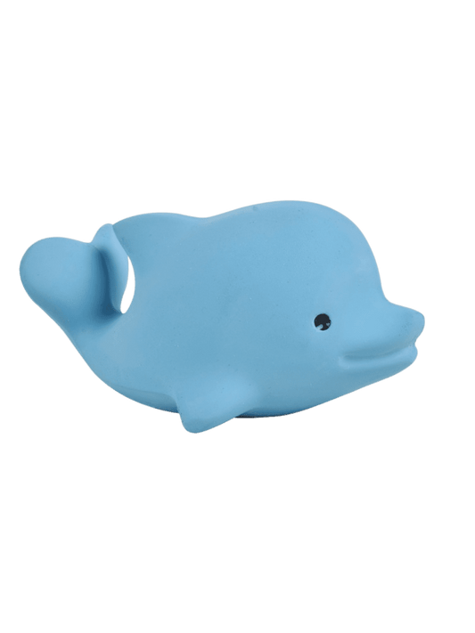 Tikiri Natural Rubber Baby Rattle & Bath Toy Dolphin