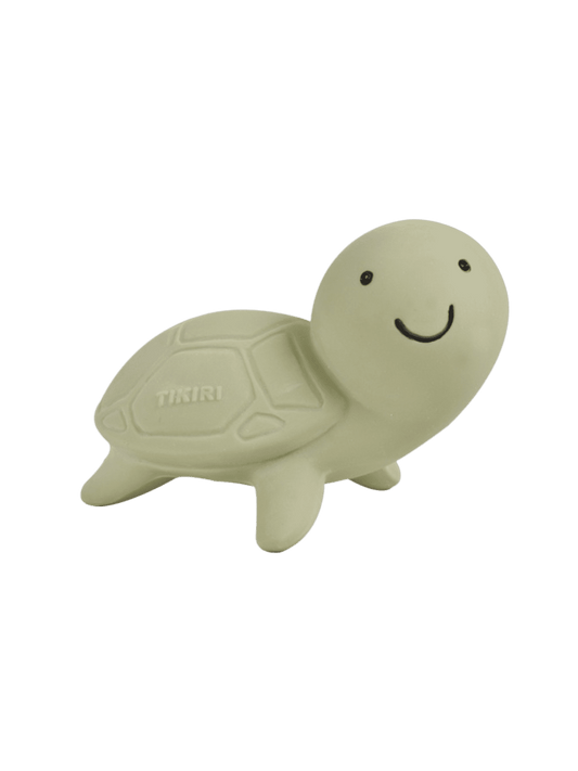 Tikiri Natural Rubber Baby Rattle & Bath Toy Turtle