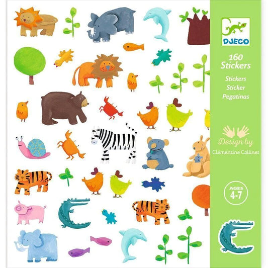 Djeco Animals Stickers 160 pack
