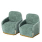 Maileg Fabric Mouse Chair 2 Pack Dusty Green